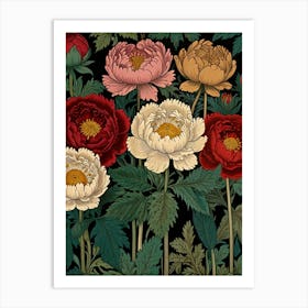 William Morris Peonies 1 Art Print