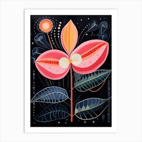 Orchid 4 Hilma Af Klint Inspired Flower Illustration Art Print
