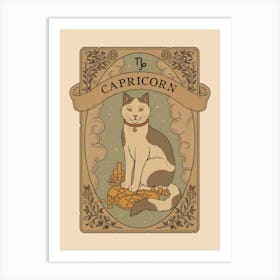 Cats Astrology Capricorn Art Print