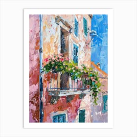 Balcony Painting In Dubrovnik 3 Art Print