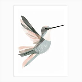 Charming Nursery Kids Animals Hummingbird 4 Art Print