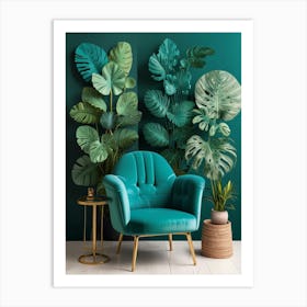 Tropical Living Room 1 Art Print