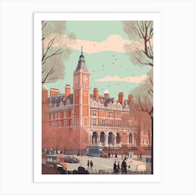 London England Travel Illustration 3 Art Print