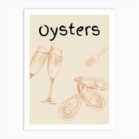 Oysters Poster Art Print