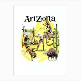 Arizona, Collage Of Tourist Attractions Art Print