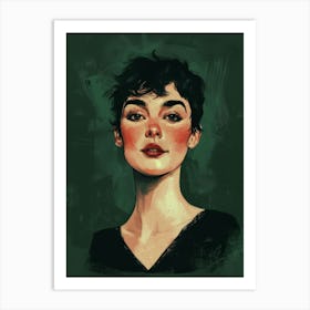 Portrait Of A Young Woman Art Print