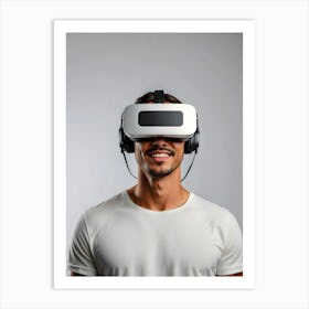 Man In Vr Headset Art Print