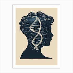 Dna Illustration Art Print