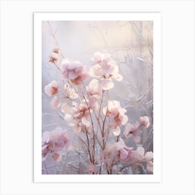 Frosty Botanical Bougainvillea Art Print