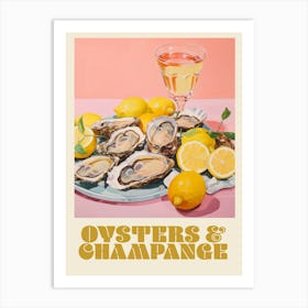 Oysters & Champagne Kitchen Print Art Print