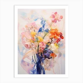 Abstract Flower Painting Veronica Flower 2 Art Print