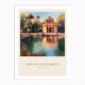 Parc De La Ciutadella Barcelona Spain 2 Vintage Cezanne Inspired Poster Art Print