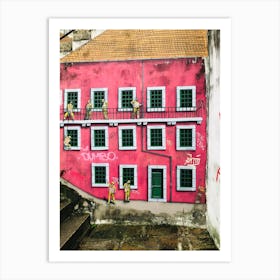 Pink House Porto Art Print