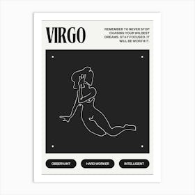 Virgo Zodiac Sign Art Print