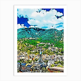 Landscape Andorra La Vella Art Print