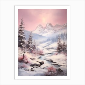 Dreamy Winter Painting Rocky Mountain National Park United States 3 Art Print
