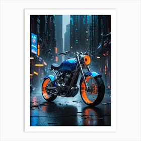 Futuristic Motorcycle Art Print