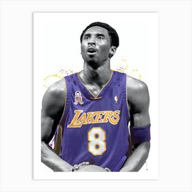 Kobe Bryant La Lakers 4 Art Print