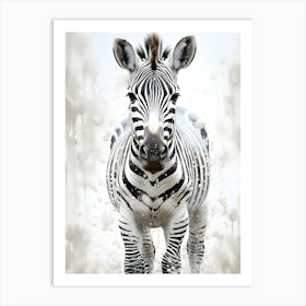 Stripes Of Grace The Majestic Zebra Art Print