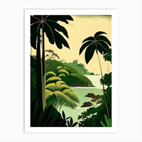 Cocos Island Costa Rica Rousseau Inspired Tropical Destination Art Print
