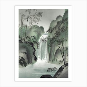 Chinese Waterfall 1 Art Print