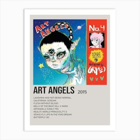 Art Angels By Grimes Singer Music Cover Poster Canvas Art Print