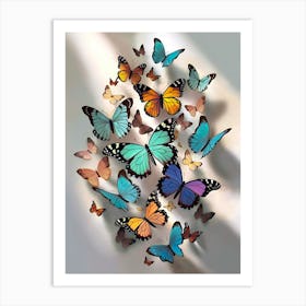 Butterflies In Flight 1 Art Print