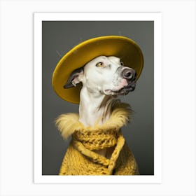 Dog In A Hat 1 Art Print