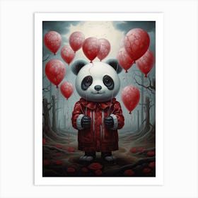 Panda Art In Surrealism Style 1 Art Print