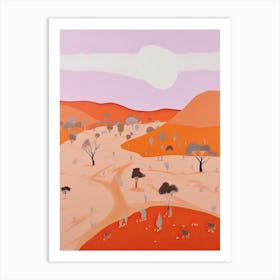 Great Victoria Desert   Australia, Contemporary Abstract Illustration 3 Art Print