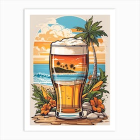 Beer On The Beach Art Print