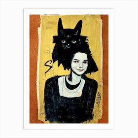 Sabrina The Teenage Witch Salem Cat Art Print
