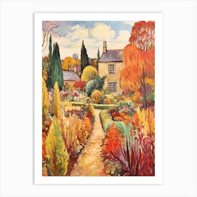 Autumn Gardens Painting Hidcote Manor Garden United Kingdom 1 Art Print