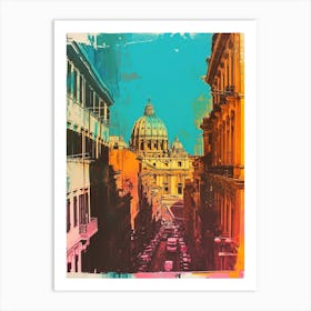 Rome Inspired Retro Polaroid 2 Art Print