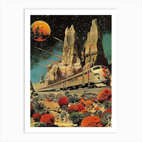 Train In The Desert Art Print