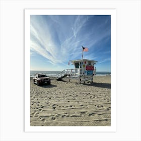 Lifeguard house, LA Art Print