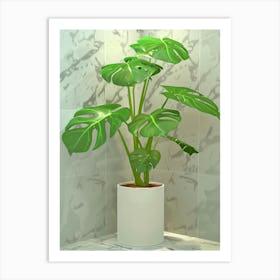 Monstera Plant 6 Art Print