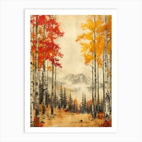 Aspen Trees In Autumn Art Print