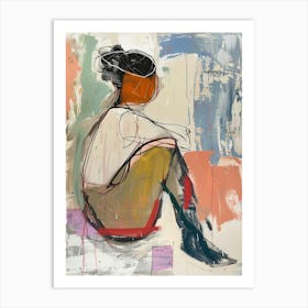 Woman Sitting Art Print