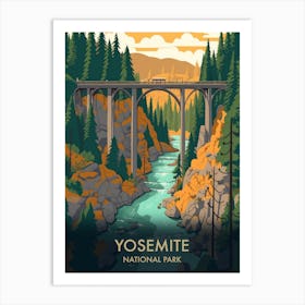 Yosemite National Park Vintage Travel Poster 4 Art Print