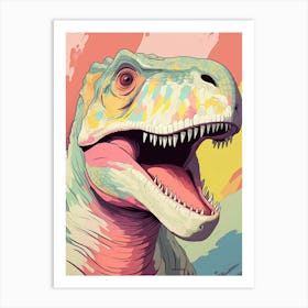 Colourful Dinosaur Iguanodon 6 Art Print