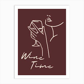 Burgundy Wine Time Art Print