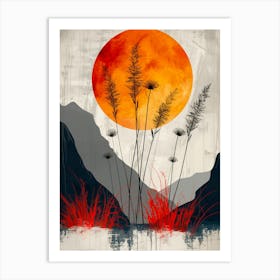 Sunset In The Mountains Art Print