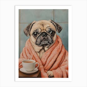 Leisure Pug Morning 7 Art Print