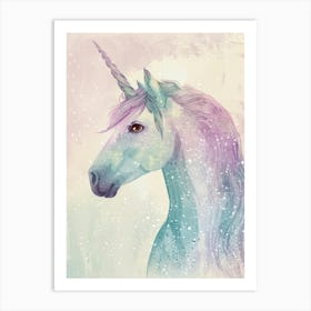 Pastel Storybook Style Unicorn 8 Art Print