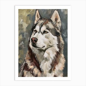 Siberian Husky Acrylic Painting 6 Art Print