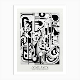 Complexity Abstract Black And White 1 Poster Art Print