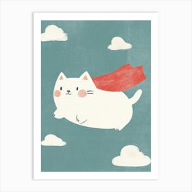 Flying Cat Art Print