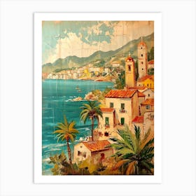 Kitsch Sicily Retro Collage 2 Art Print