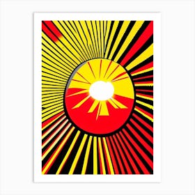 Red Giant Bright Comic Space Art Print